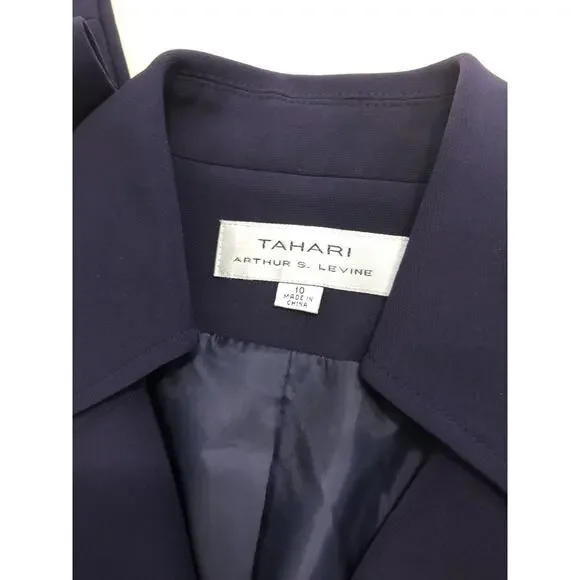 Tahari Arthur S Levine Women Jacket 10 Long Sleeve Clueless Preppy Office Siren - Picture 9 of 11